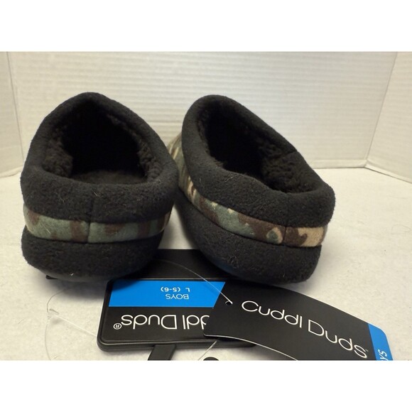 Boys Cuddl Dud Printed Camo Fleece Slip On Clogs Slippers Sz L 5-6  New - Picture 5 of 5